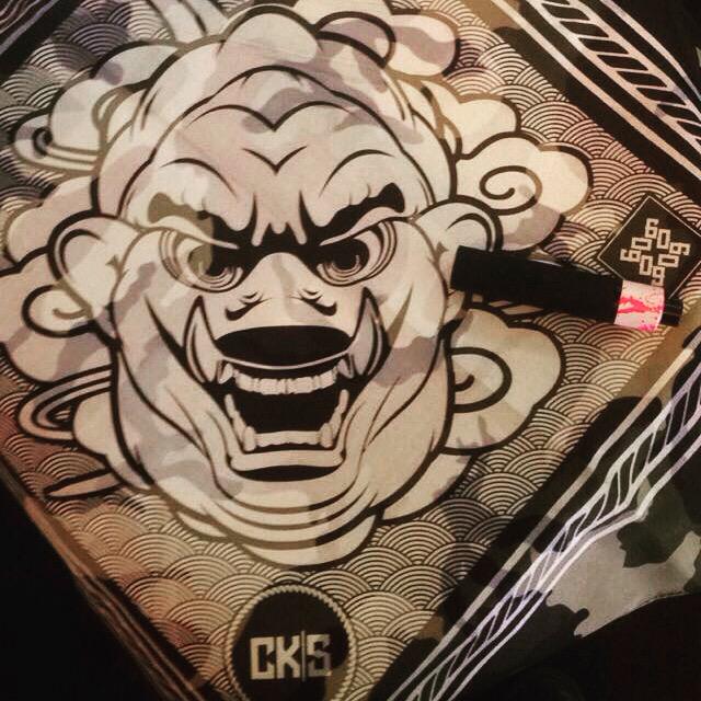 Be_mossy's tweet photo. CK|S flag, SMPL mod with pink splatter Kennedy Gremlin cap. http://t.co/sh4mat2wpj