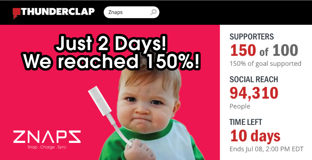 Thanks for the support! Please help to spread the word by supporting us at bitly.com/1dhQ6nT. #ZNAPS