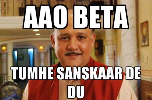 Image result for alok nath sanskar pic