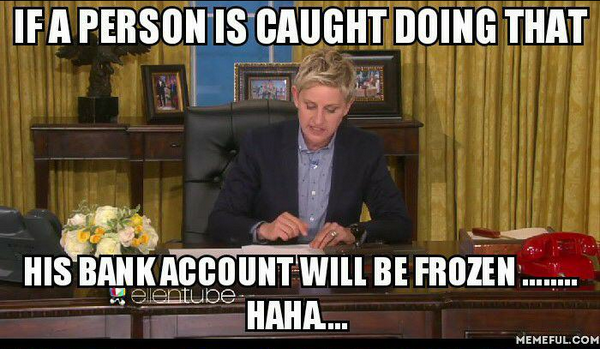 9GAG's tweet photo. Ellen as a President.
http://t.co/fLwWgnnomr http://t.co/0RZaaWS4Ba