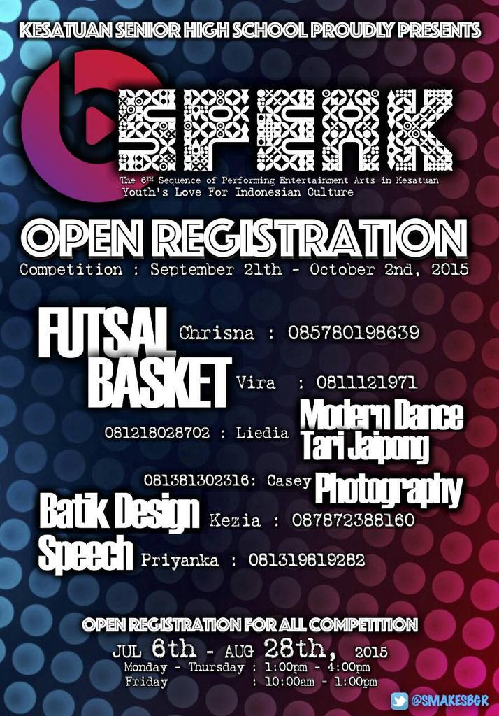juanrichd's tweet photo. Kesatuan Senior High School Proudly Presents http://t.co/Gkqm64Wrt0