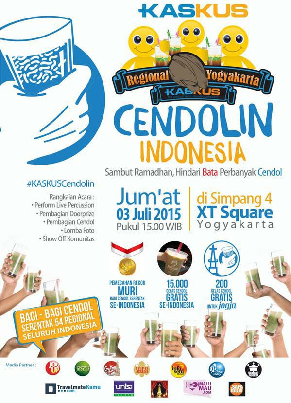 twityogya's tweet photo. 3 Juli 2015 Jam 15.00 Kaskuser Jogja Cendolin Indonesia, Gan! di Simpang Empat STIEKERS (Barat XT Square). http://t.co/9WAOMSgcQM