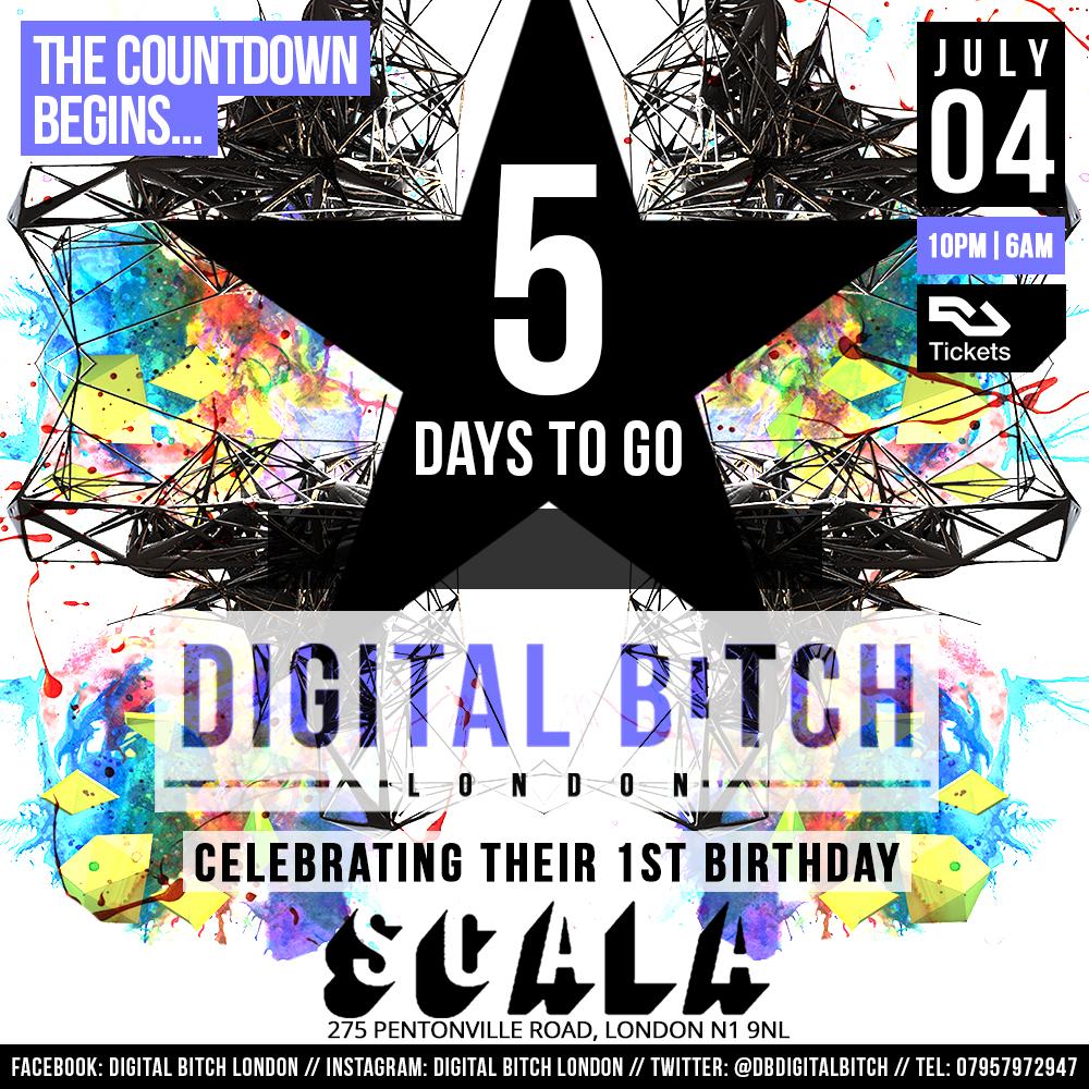<a href="/x_jolenerose/">j</a> ★5 DAYS TO GO TILL★DIGITAL BITCH 1ST BIRTHDAY★SAT 4TH JULY @ SCALA★£10 TICKETS★residentadvisor.net/event.aspx?718…