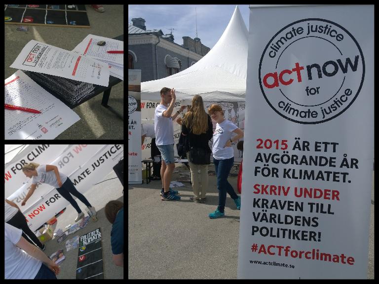 live_ooh's tweet photo. @actclimateSE i #Almedalen! Kom till tältet och skriv under kampanjen! #EttSteg för klimaträttvisa. #ActForClimate http://t.co/tp3AOs7Z9e