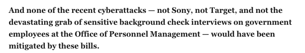 just_security's tweet image. .@granick on #cyber threat sharing legislation like #CISA: bit.ly/1GVb1I6 #SonyHack #OPMhack #TargetBreach