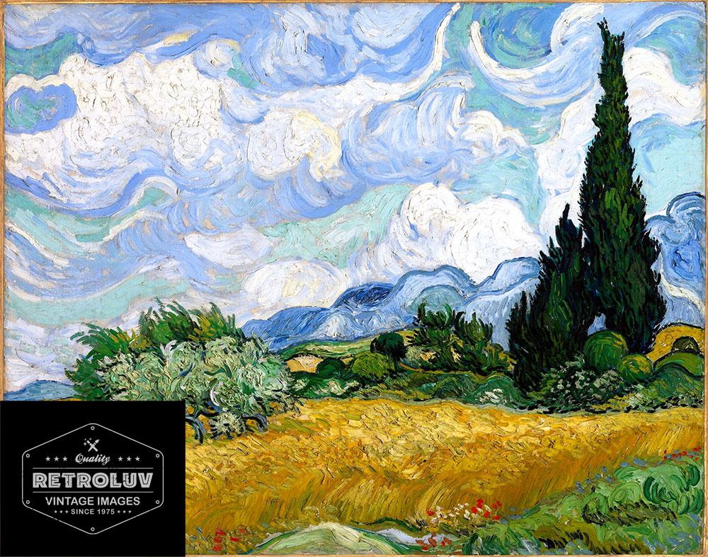 RetroLUVImages's tweet photo. Buy Wheat Field w/#Cypresses by #vanGogh https://t.co/Vt0moqCgm4 #poster #fineart #royaltyfree #design #decorating https://t.co/uVF5Dm6wbi