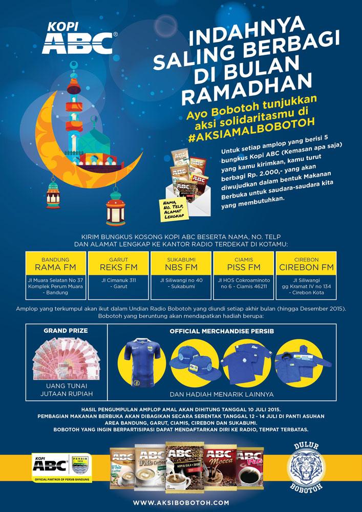 Ayo Bobotoh, tunjukkan aksi solidaritasmu di #AKSIAMALBOBOTOH bersama @kopimantapABC ! ow.ly/OVjk8