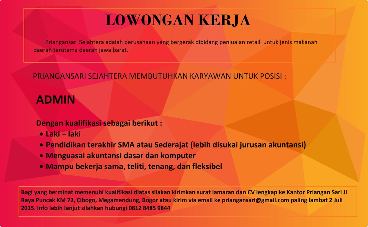 Lowongan Kerja Daerah Puncak Bogor / Cari Lowongan Driver Terbaru Di