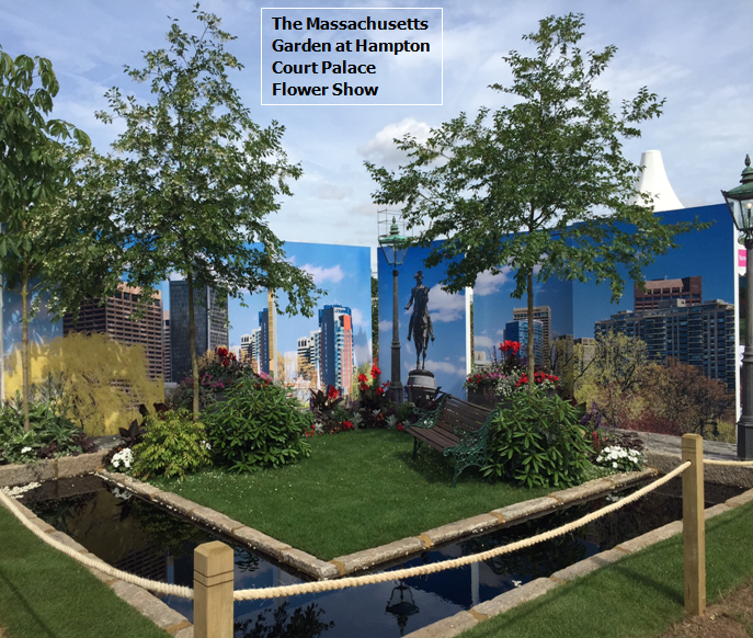 VisitMA_UK's tweet photo. Introducing Massachusetts' garden at @The_RHS #RHSHampton based on Boston's views @ttmworld @SadieMayStudios @USAinUK http://t.co/Wlm94jKd0z