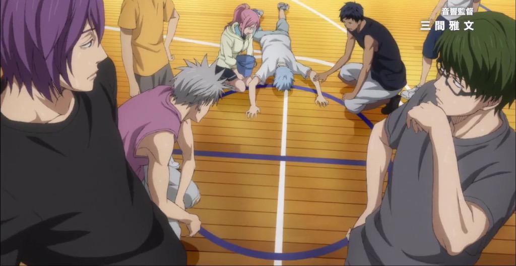 美佳 Ar Twitter 今更だけど帝光編opのここ大好きです 青峰とさつきちゃんが1番夫婦っぽいし 灰崎が座って心配してるし 緑間のこの角度と仕草がかっこよすぎてやられました 倒 黒子のバスケ Http T Co L87zlmgwek