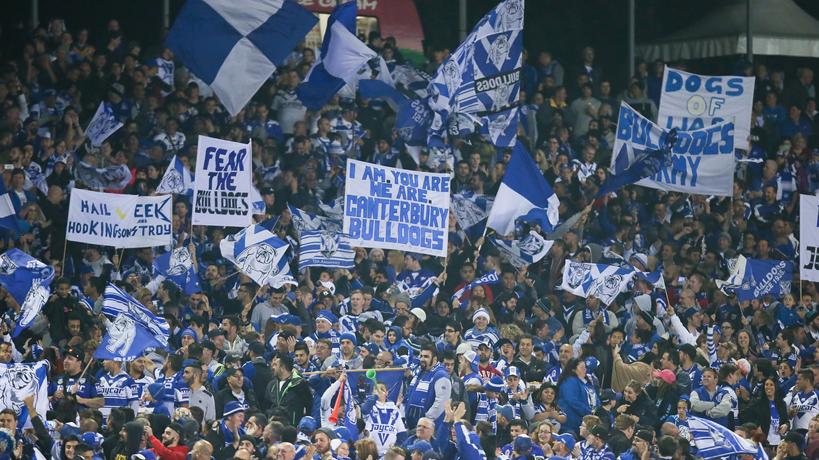 NRL_Bulldogs's tweet photo. FULL-TIME 20-4 what a night! Nothing better than being back at Belmore with our amazing members and fans #WelcomeHome http://t.co/WTFAkWGbNO