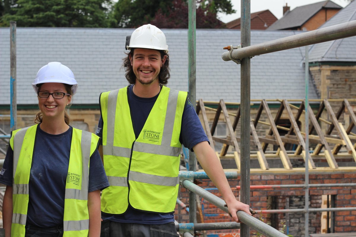 Hattie &amp; Toby training with <a href="/Architect_Stone/">Stone Architect</a> <a href="/insolecourt/">Insole Court</a> #heritage #stonemasonry #traditionalskills #apprenticeships