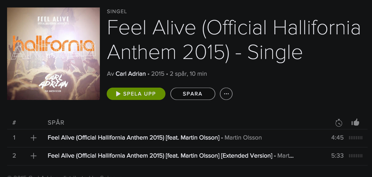 addkolon's tweet photo. Nu ligger #hallifornia #anthem 2015 ute på #Spotify http://t.co/eb2JdXdLVm