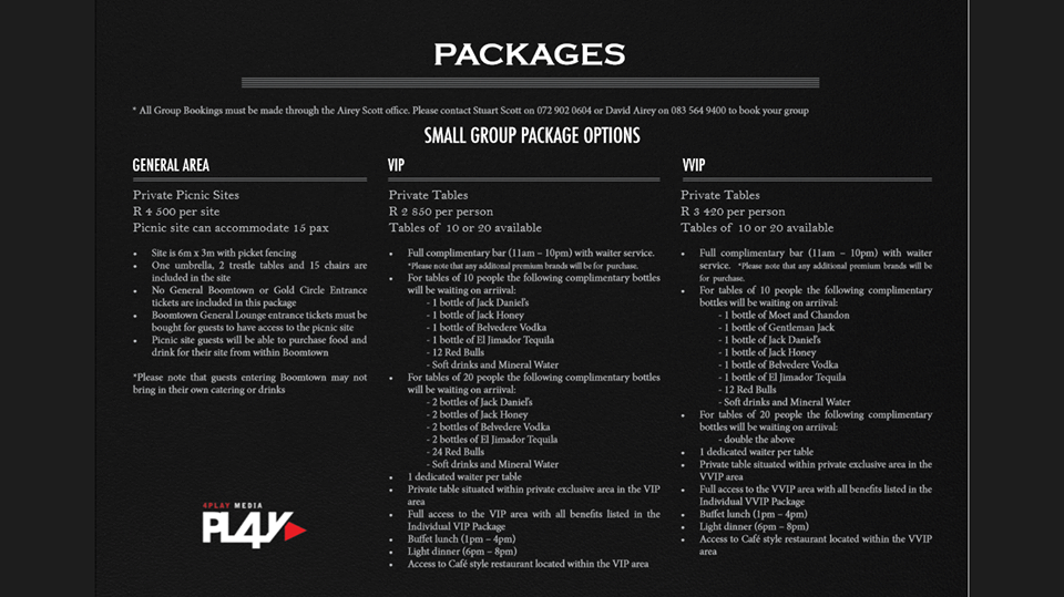 4playFest's tweet photo. Got anything you need to ask? Here's what you missing out on, not getting your your Packages.#JDBoomTown http://t.co/K08ju08RvV