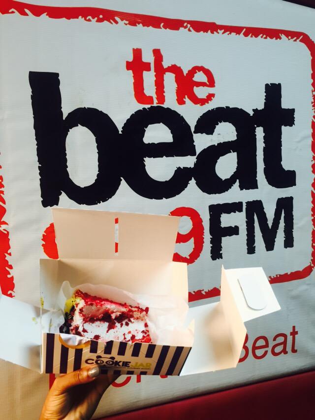 FadeOgunro's tweet photo. #whatsinfrontofme @THEBEAT999FM #MiddayShowWithFade my snack from @cookiejar thanks to @mariaokan xxx http://t.co/Ty7oDnBHcb