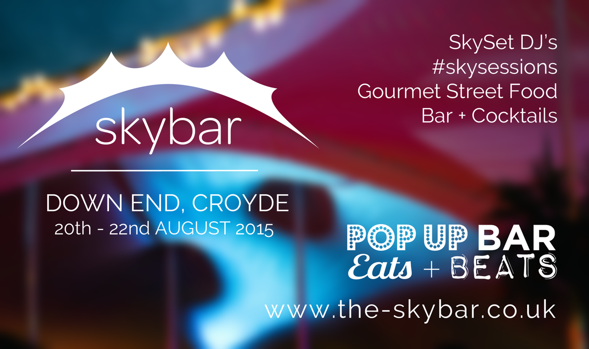 skybar_popup's tweet photo. It's here! Next stop for #skybar is Croyde, N. Devon 20th-22nd Aug! Tickets at http://t.co/ncPJaEtRgr. Excited!! http://t.co/YzVvwKv4wx