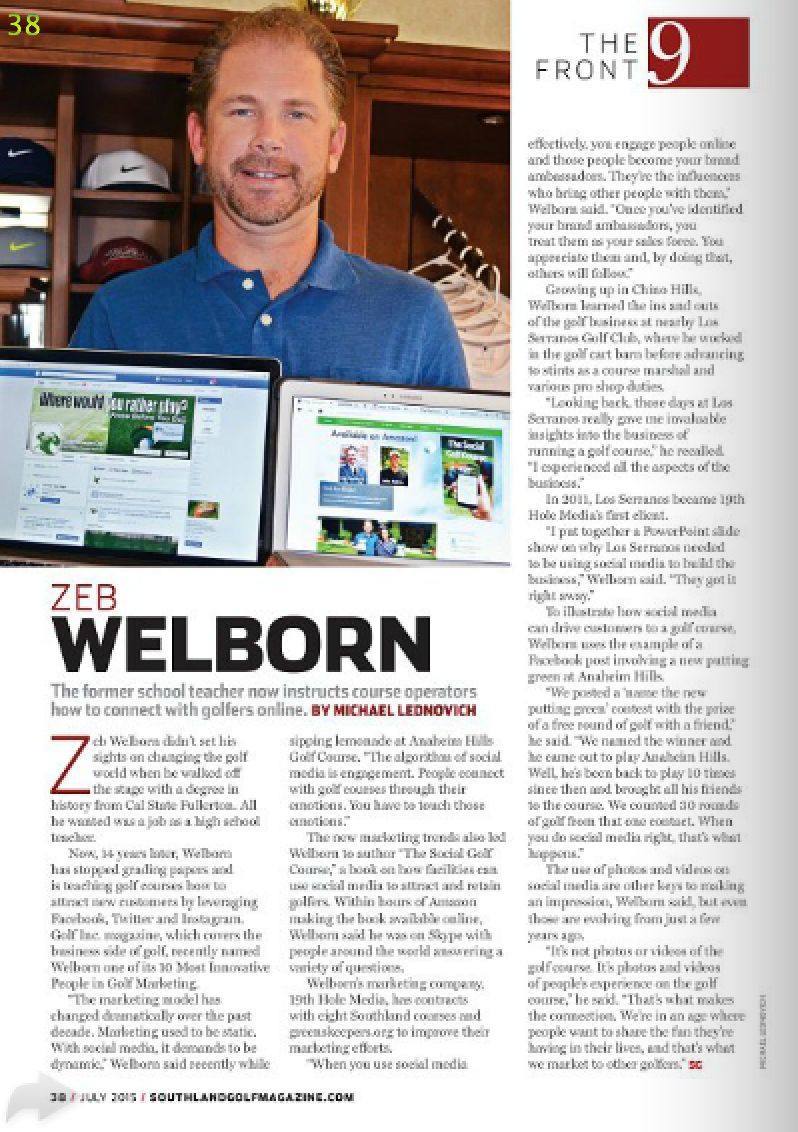 ZebWelborn's tweet photo. Featured in this months edition of @SouthlandGolf as a Game Changer #Pg38 Check it out http://t.co/ldCUlPYDSO http://t.co/2IdfWCUZs4