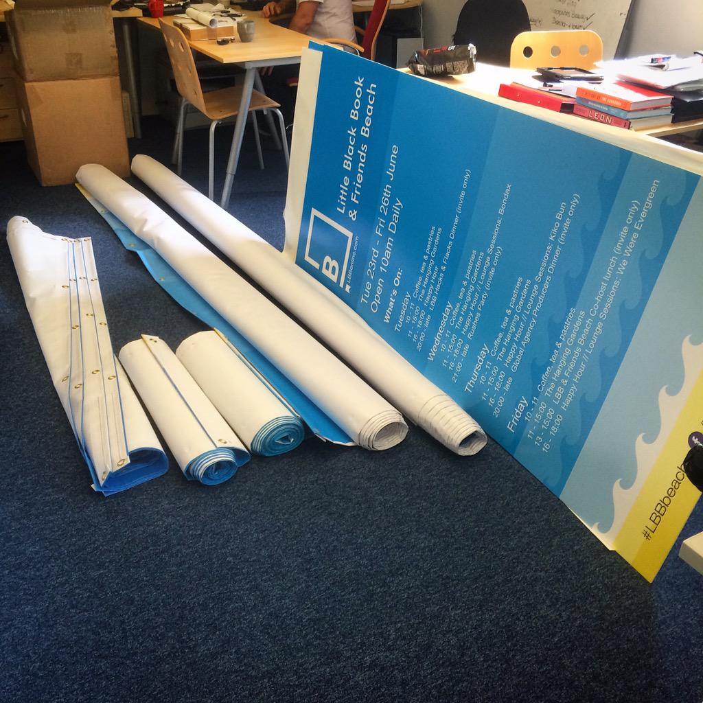chilligraphics's tweet photo. Our promo bags &amp; giant exhibition display all ready to make its journey to @Cannes_Lions for @LBBOnline last week .. http://t.co/WpJ9HiTlXL