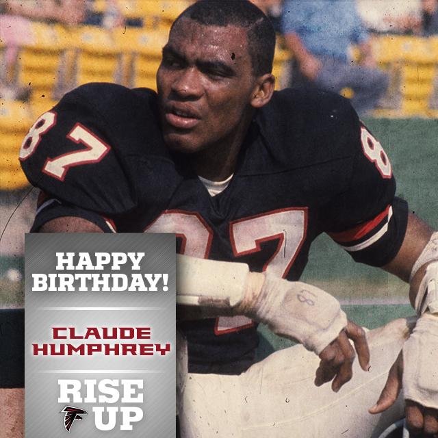 Falcons legend. Ring-of-Honor member. Pro Football Hall-of-Famer.

And birthday boy. Happy birthday, Claude Humphrey! 