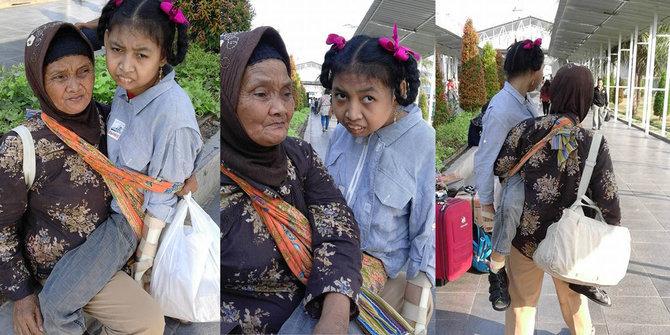 Meski Renta Nenek Ini Mampu Gendong Cucunya Dari Bogor Ke RSCM - AnekaNews.net