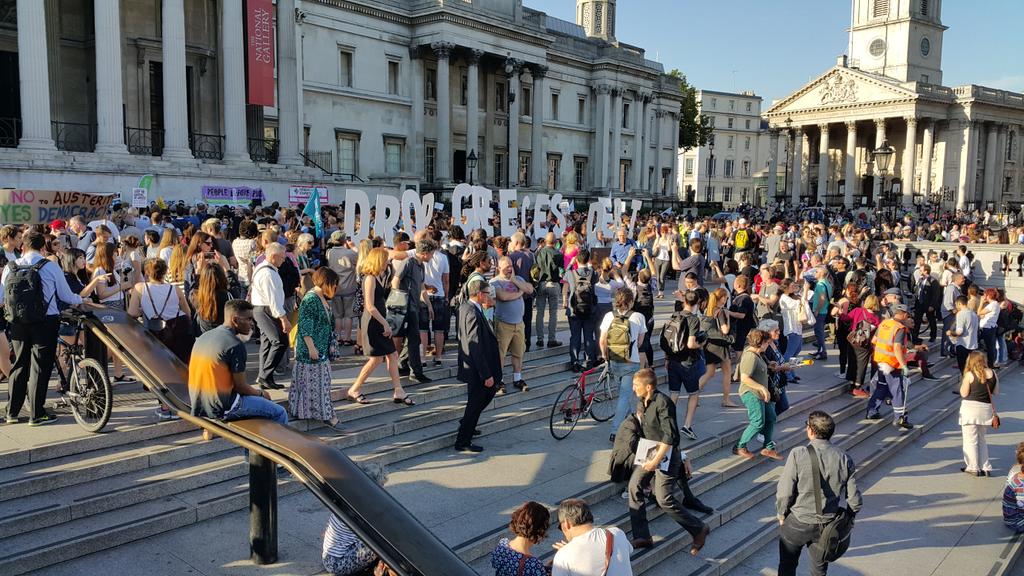chrisplex's tweet image. More support from London for #greece #greferendum