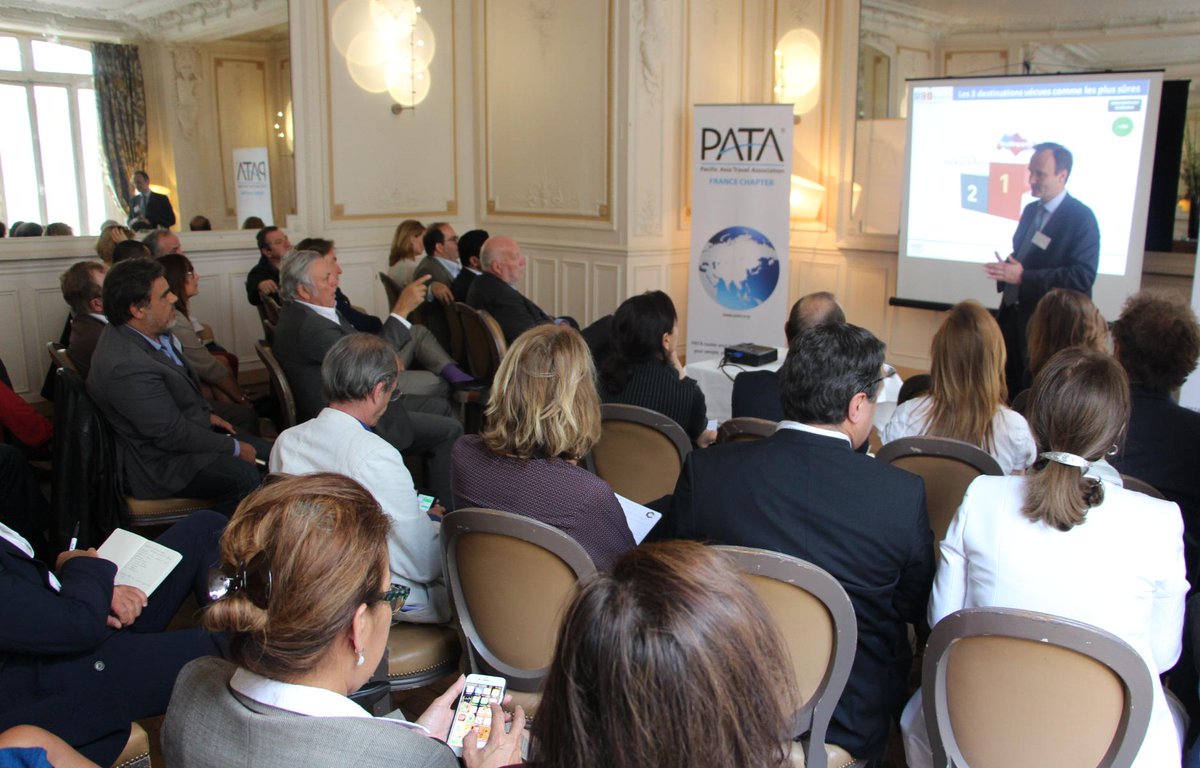 PATAinFRANCE's tweet photo. Great success of the 3rd PATA France Chapter conference on "The feeling of security in Asia Pacific " by TCI Research http://t.co/6GTn1yfRxI