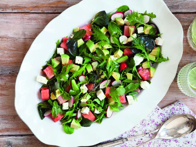 UKWomensHealth's tweet image. This week give a refreshing salad with watermelon a try. We have the recipe here: bit.ly/1InmQsO