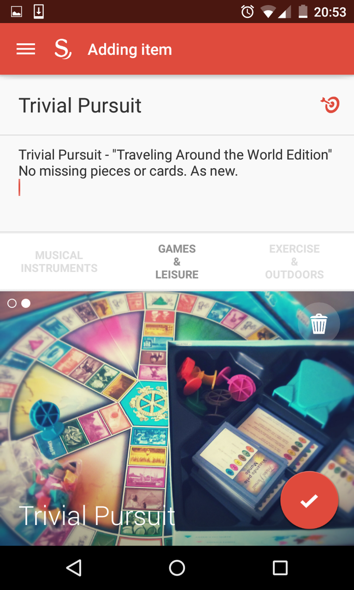 swappflow's tweet image. You can now write a description when adding new items to provide info about their condition, features, etc!