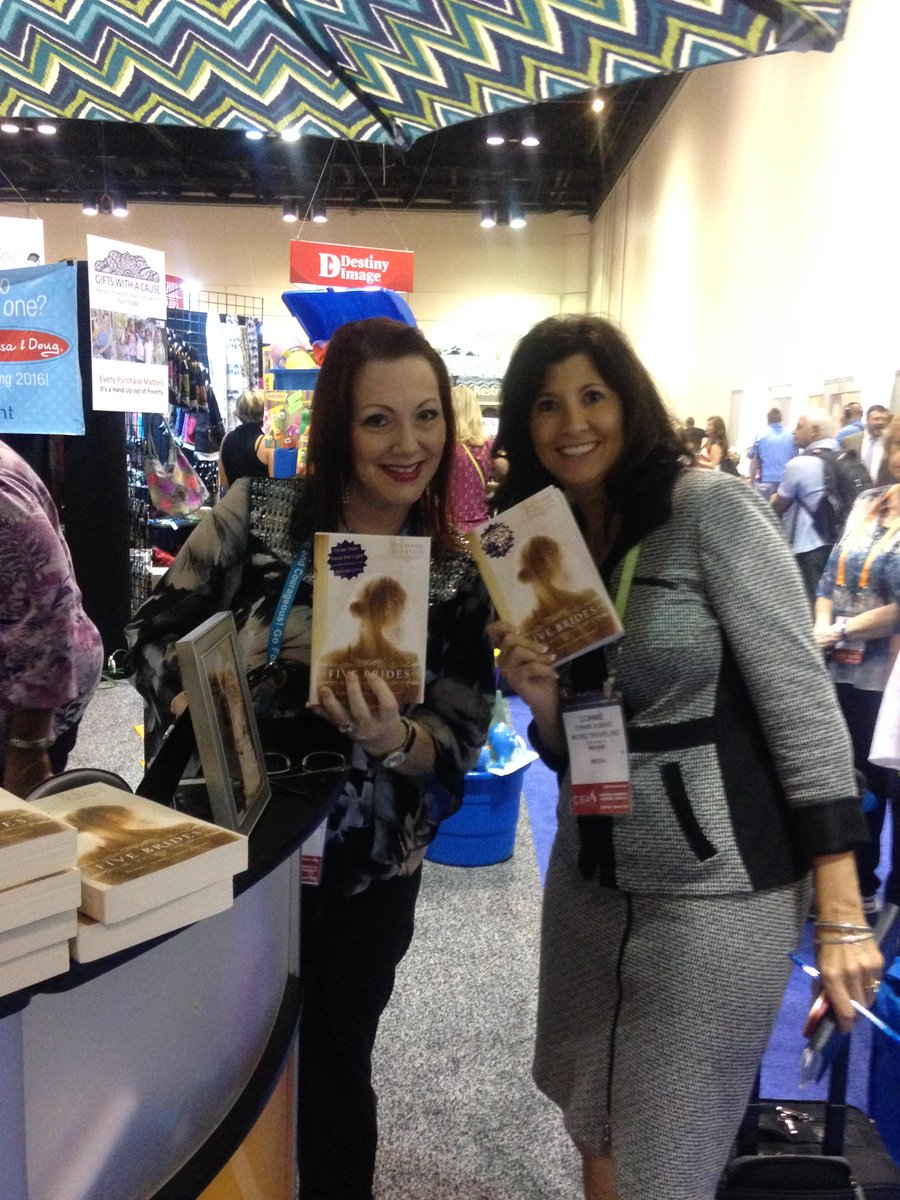 STLDNA's tweet photo. SIGNING NOW! @EvaMarieEverson from @TyndaleHouse &amp; her book Five Brides, stop by for your copy! #ICRShow #STLBooth131 http://t.co/5s6FKPBa65