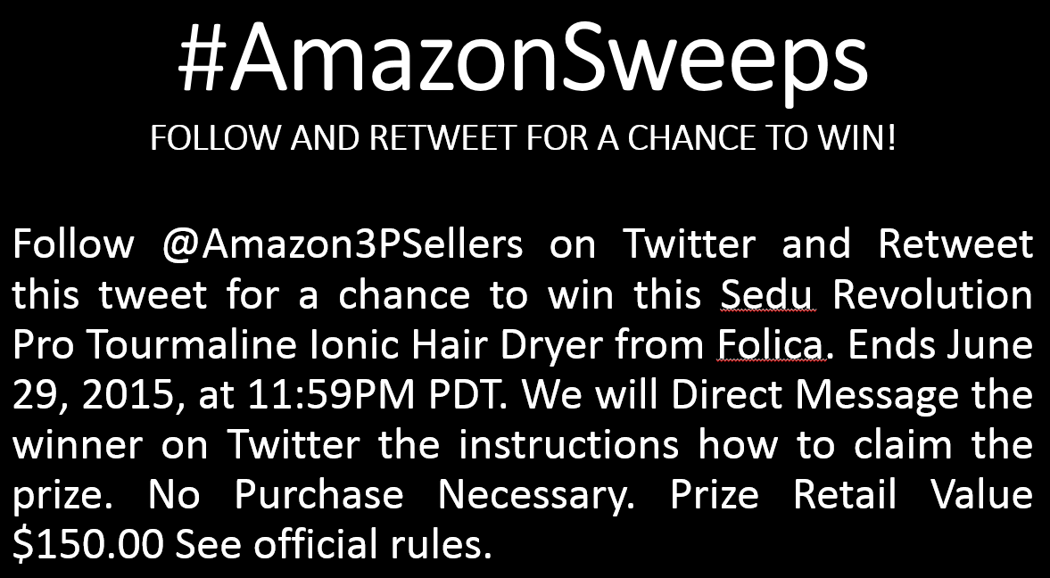 Sell_on_Amazon's tweet photo. Follow+RT for a chance to win a Hair Dryer from @Folica
http://t.co/xsg4YNJ2xi
http://t.co/IktfMjsVhM
#AmazonSweeps http://t.co/PEkmFuHb16