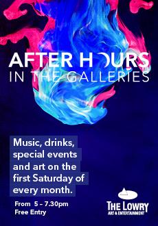 The_Lowry's tweet image. Join us on Sat 4 July #AfterHours in #LowryGalleries. Hear Harp music by Katie Brett and enjoy drinks from the bar.