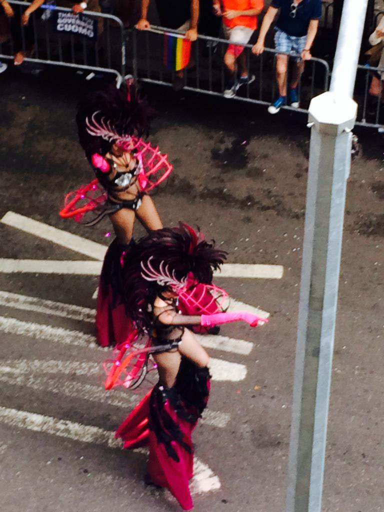 InJoyEntertains's tweet image. I watched #NYCPride2015 from a #christopherstreet fire escape! What an unbeatable way to view 8 hrs of #Pride2015