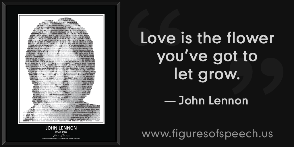 FOSQuotes's tweet image. Bringing the words of #JohnLennon to life thru our unique combination of his image &amp;amp; #quotes. figuresofspeech.us
