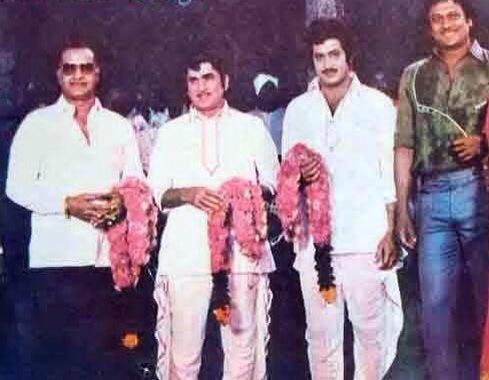 Mahesh Koneru on Twitter: "What a lovely photo ..Legends of Telugu Film  Industry.. NTR, ANR, Superstar Krishna and Rebel Star Krishnam Raju  http://t.co/Aux5NNft2E" / Twitter