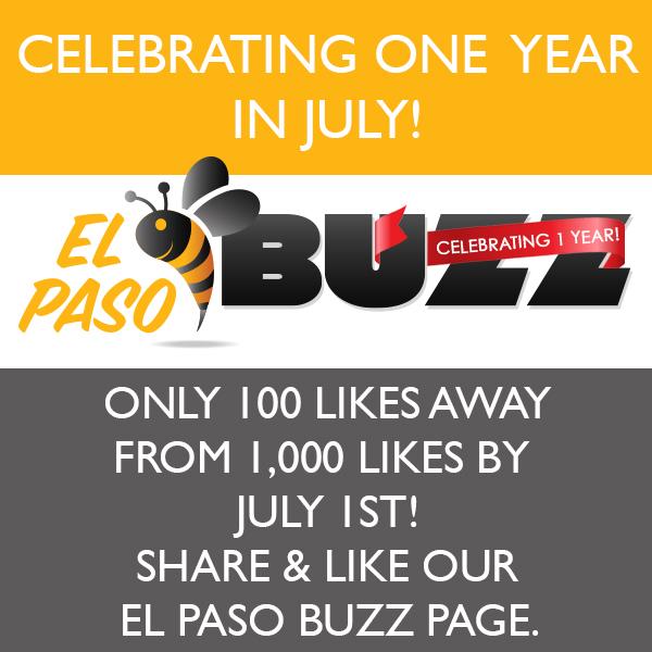 elpasobuzznow's tweet photo. We need 1,000 likes in celebration of our 1 year anniversary. Like our page on Facebook here: https://t.co/UGntWl3QcI http://t.co/HnD0DNsH0i