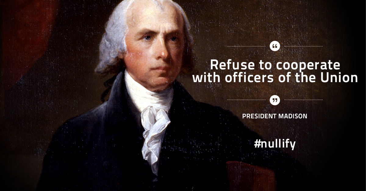 TenthAmendment's tweet image. How to stop DC? "A refusal to cooperate with officers of the Union" #nullify #resist #liberty  tenthamendmentcenter.com/2014/12/15/jam…