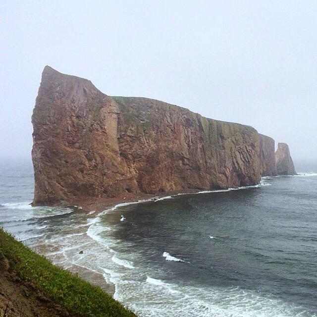 Percé Rock in a rainstorm is something else! #CrazyJune