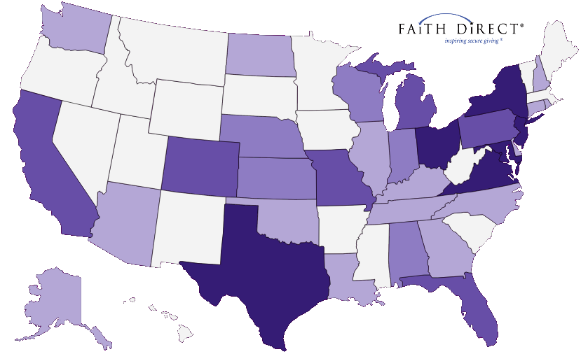 FaithDirect's tweet photo. We have added 2 new dioceses, @saccatholic &amp; @DioceseSanJose. We manage eGiving parishes in 76 diocese around the US! http://t.co/gSFwtkvboD
