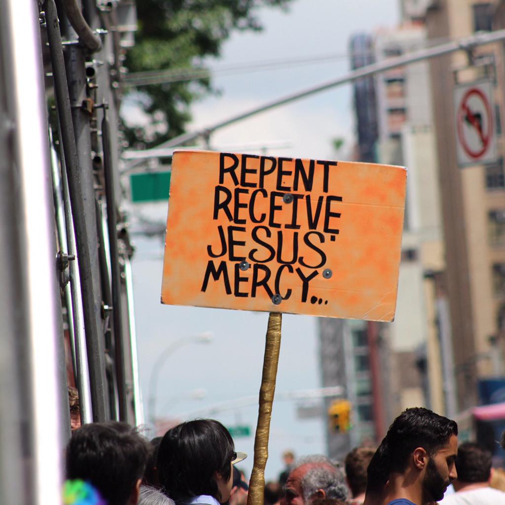 SaintDioni's tweet image. Two types of people in NYC yesterday #NYCPride2015