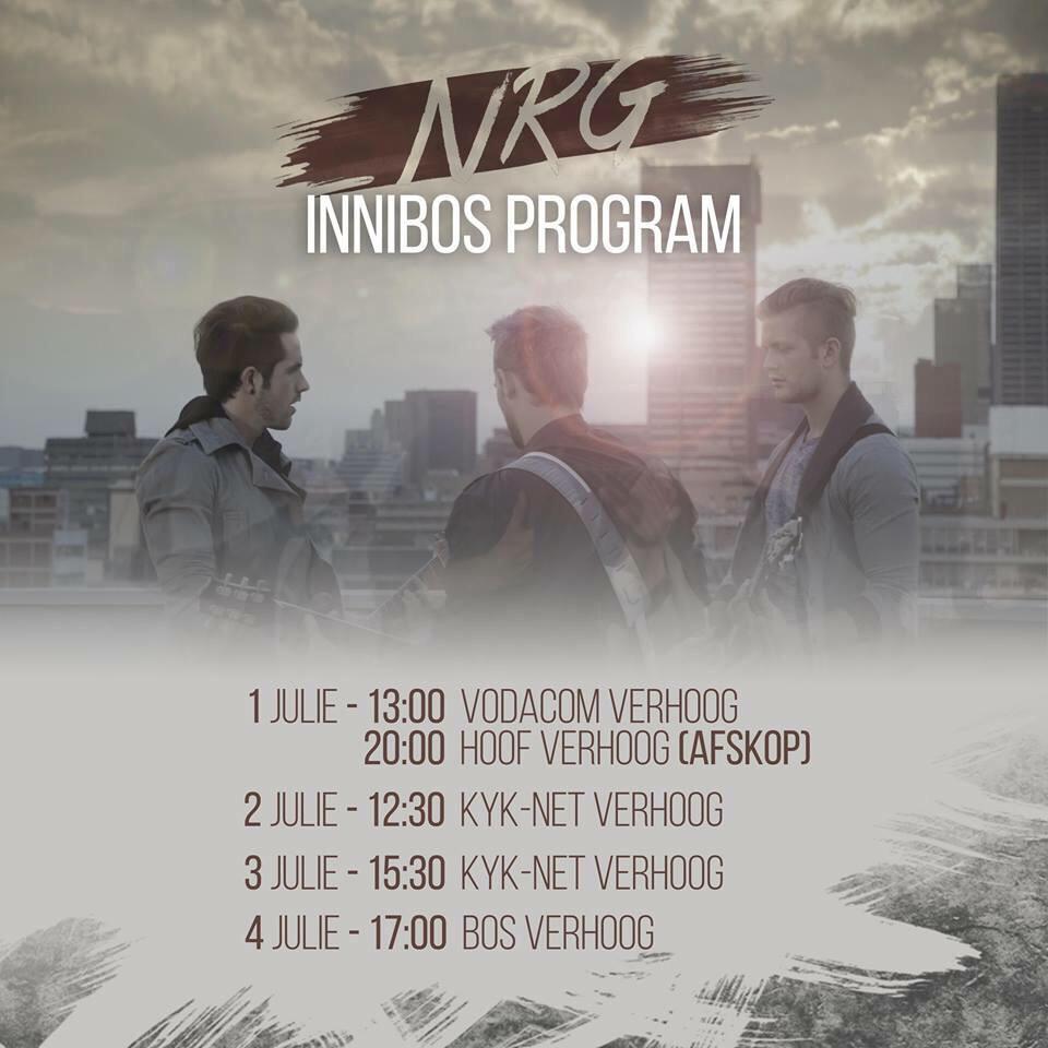 NRG_energie's tweet photo. #NRGeeks hier is ons @Innibosfees program vir die week! Ons sien jul daar! Dis die beste fees ini land!! @AfrikaansM http://t.co/Lk6e1h1iGb