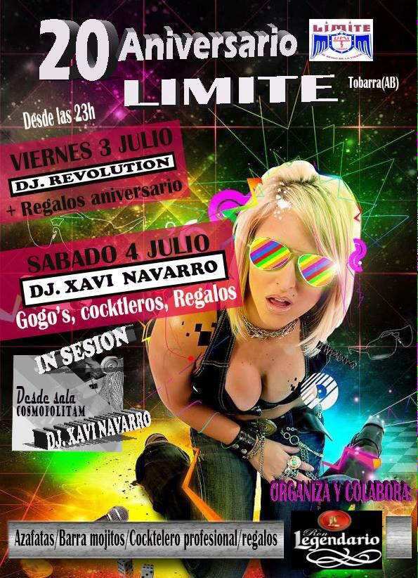 Próximo sábado, 20 aniversario limite.