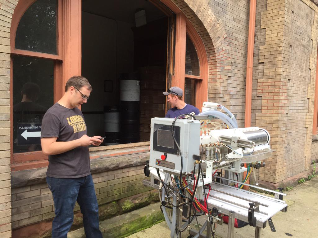 Lifted this baby 6ft out a window. Thanks <a href="/RustBeltBrewing/">Rust Belt Brewing Co</a> for everything! #heavymetal #rageagainstthemeheen