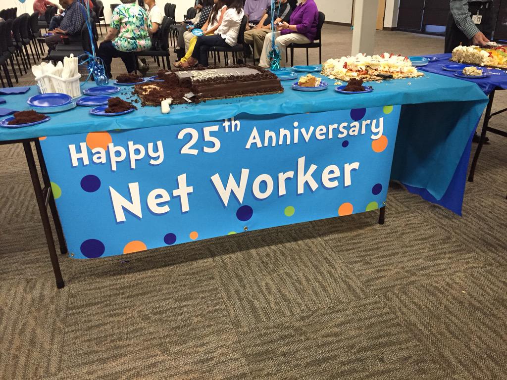 mattwaxman's tweet photo. Happy 25th NetWorker from Santa Clara. Thank you to our very loyal customer base around the globe! #Networker25 http://t.co/2dpwM2o63v
