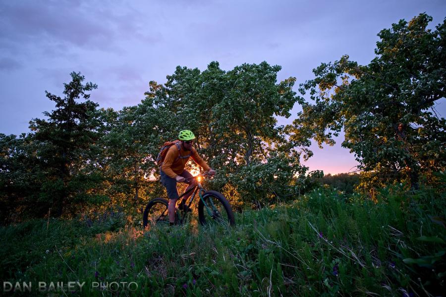 Mountain #biking at sunset, Kincaid Park, #Anchorage, Alaska. #mbk
