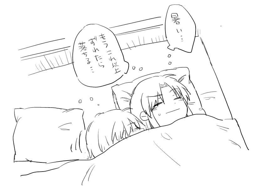 夏は暑いからくっつくの駄目っていうけど寝てるうちに自分から寄ってちゃう咲夜さん。どんどん右端にずれていく美鈴。美鈴がずれるたびに引っ付いていく咲夜さん。めーさく温暖化。 