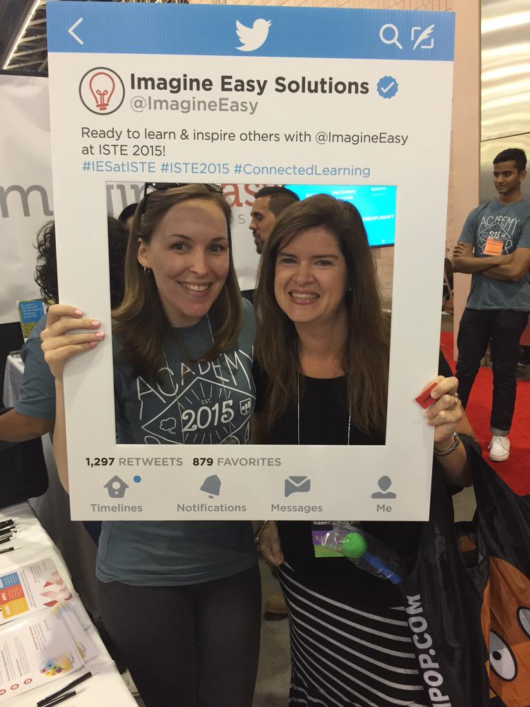 Debbie_Leonard1's tweet photo. @ImagineEasy loved learning about Scholar and meeting @edtechjam #IESatISTE #ISTE2015 http://t.co/QO3DI1AmOU