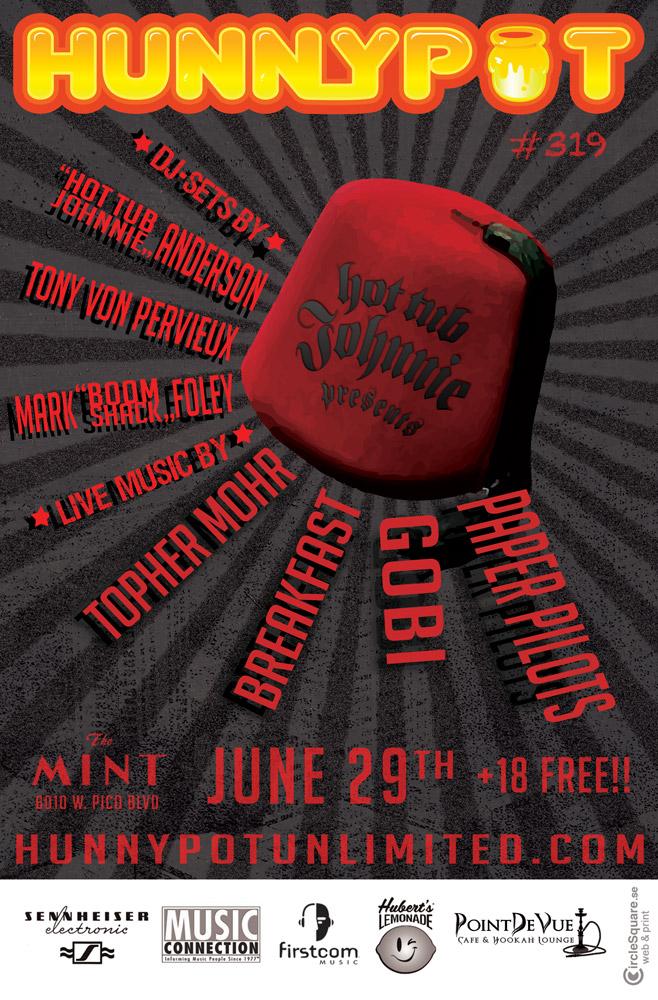 hunnypotlive's tweet image. TONIGHT Hunnypot w TONY VON PERVIEUX + TOPHER MOHR + TAMARIND FREE JONES + GOBI + PAPER PILOTS tinyurl.com/qa2ba3x