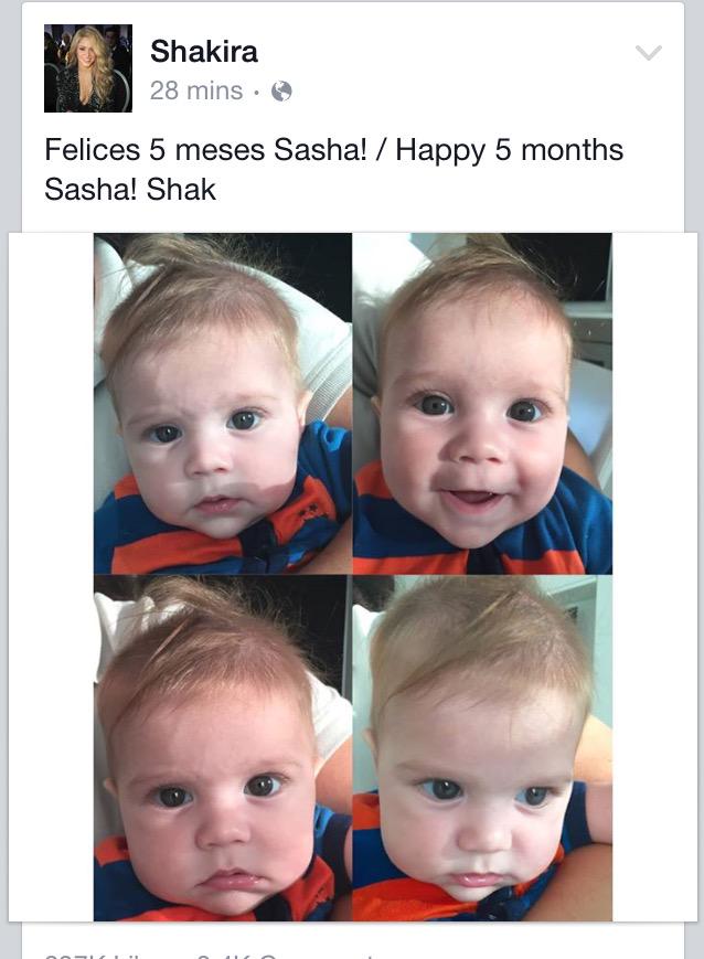VerdaderaTruth's tweet photo. #Happy5Months #Sasha #shakira #Pique @shakira @3gerardpique 👍🏻 http://t.co/w5Q605mFyy