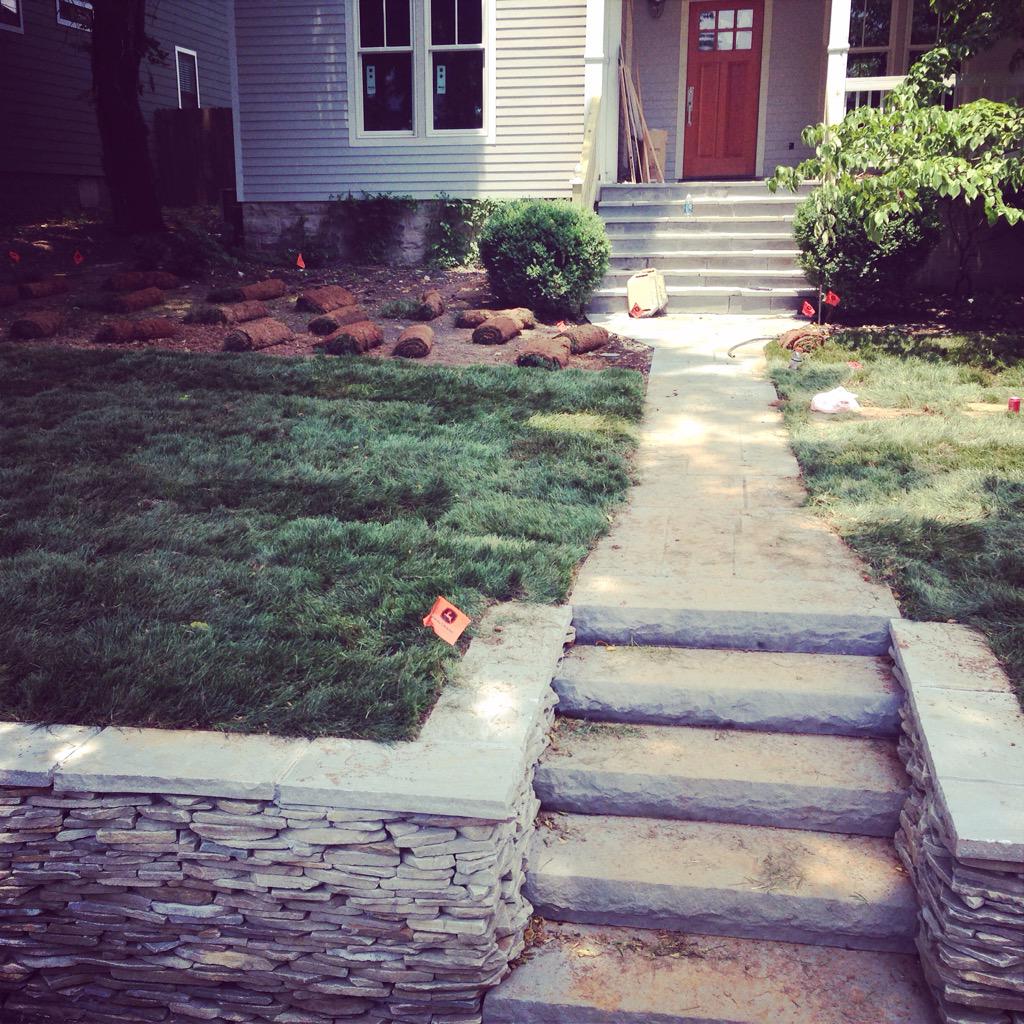 PoplarSpringsTN's tweet photo. Finally have the plumbing hooked so we can finish today. #sod #Nashville #landscaping #hardscaping http://t.co/5XpQ6uN1fH