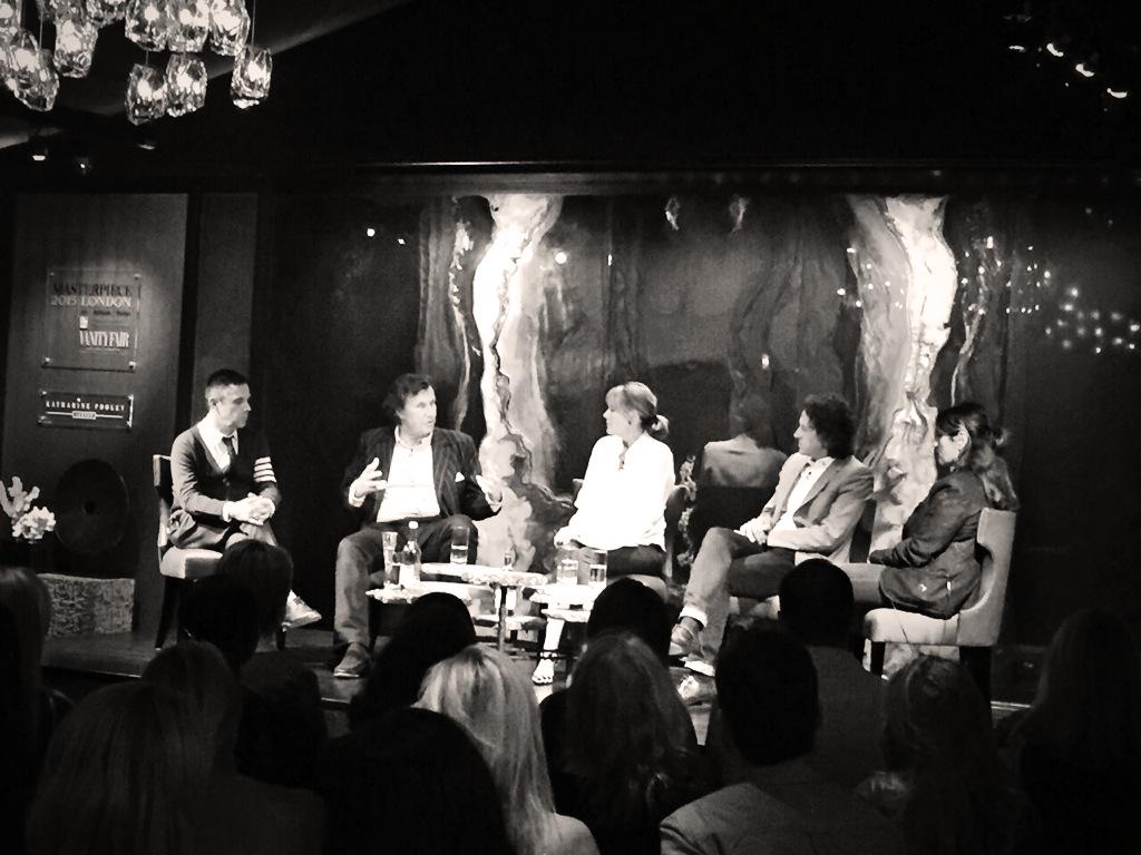 Theo_Fennell's tweet photo. Theo in conversation with @NoRegretsat50 @shaunleane @SolangeAzagury &amp; @carolwoolton at @MasterpieceFair #masterpiece http://t.co/pVxwnIJUoH